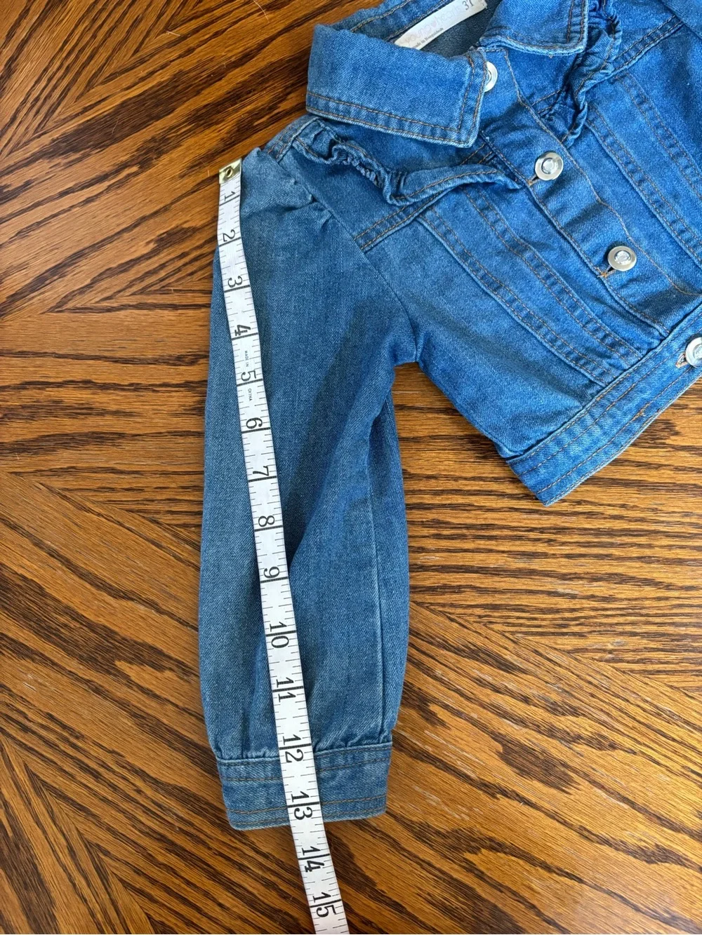 Custom JOHNNY CASH Young Hearts Hand-sewn Girly Cropped Denim Jacket SZ3 Toddler